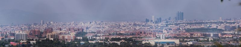View of Madrid (and Getafe on the first plane) from the Cerro de los Ángeles.